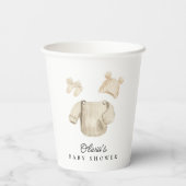 冬の赤ちゃん服男女兼用赤ちゃんシャワー 紙コップ (裏面)