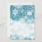 冬の赤ちゃん、寒い外 赤ちゃんのシャワー 招待状 (裏面)