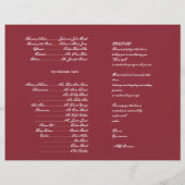 冬の赤と白結婚式 (裏面)