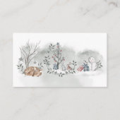 冬の赤ん坊のシャワーどのように大きいママのお腹 エンクロージャーカード (裏面)