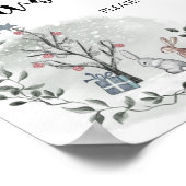 冬の赤ん坊のシャワーの好意 ポスター (角)