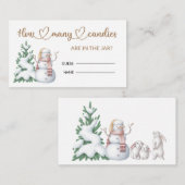 冬の赤ん坊のシャワー数を推測 エンクロージャーカード (正面/裏面)