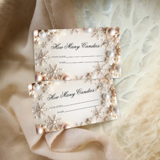 冬の赤ん坊のシャワー数を推測 エンクロージャーカード