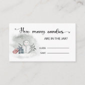 冬の赤ん坊のシャワー数を推測 エンクロージャーカード (正面)