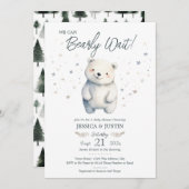 冬の赤ん坊シャワーを心待ちにする 招待状 (正面/裏面)