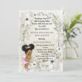 冬の赤ん坊シャワー女の子、Etnic、冬のワンダーランド 招待状 (スタンド正面)