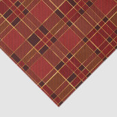 冬の赤エレガントと金の箔クリスマスプレイド 薄葉紙 (詳細)