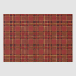 冬の赤エレガントと金の箔クリスマスプレイド 薄葉紙