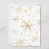 冬の赤トラック赤ちゃんシャワー 招待状 (裏面)