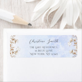 冬の赤男女兼用ちゃんシャワー差出人住所 ラベル