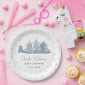 冬の赤男女兼用ちゃんシャワー紙プレート ペーパープレート (パーティー)