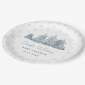 冬の赤男女兼用ちゃんシャワー紙プレート ペーパープレート (アングル)