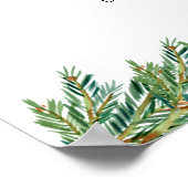 冬の赤素朴ちゃんシャワー歓迎サイン ポスター (角)