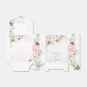 冬の赤面ピンクの冬のオネダーランドの女の子の誕生日 フェイバーボックス (折り畳みなし)