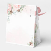 冬の赤面ピンクの冬のワンダーランドの女の子の誕生日 フェイバーボックス (裏面サイド)