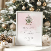 冬の赤面ピンクキャンディーズの数を推測するポスター ポスター