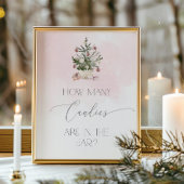 冬の赤面ピンクキャンディーズの数を推測するポスター ポスター