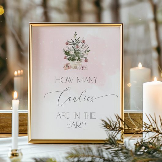 冬の赤面ピンクキャンディーズの数を推測するポスター ポスター