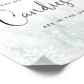 冬の赤面ピンクキャンディーズの数を推測するポスター ポスター (角)