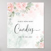 冬の赤面ピンクキャンディーズの数を推測するポスター ポスター (正面)