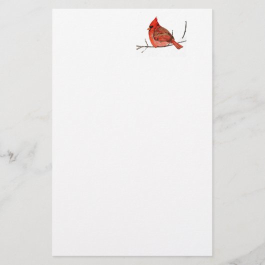 冬の赤 便箋 (正面)