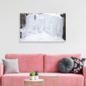 冬の走ハイデンの滝、コロンバス、オハイオ キャンバスプリント (インサイチュ (リビング))