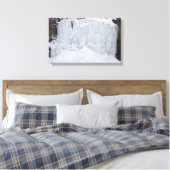 冬の走ハイデンの滝、コロンバス、オハイオ キャンバスプリント (インサイチュ (寝室))