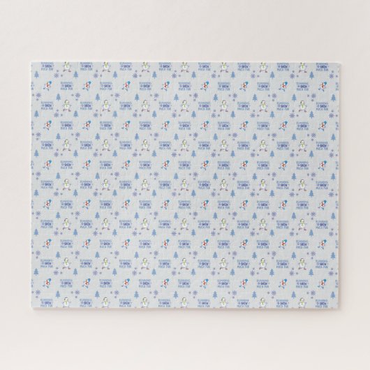 冬の走雪だるま- Christmas Tree ジグソーパズル (横)