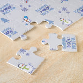 冬の走雪だるま- Christmas Tree ジグソーパズル (側面)