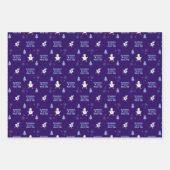 冬の走雪だるま- Christmas Tree ラッピングペーパーシート (正面2)