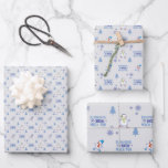 冬の走雪だるま- Christmas Tree ラッピングペーパーシート<br><div class="desc">Snow Much走おもしろい – 寒い天気、雪の結晶と冬の雪だるま走、クロスカントリーコース、屋内トラックやフィールドやマラソンのランナーを明るくするクリスマスツリー。>理想的な意欲を起こ冬の温走度を活かして走り回ろう！>カスタマイズ！名前をカスタムする、写真、または文字の追加</div>