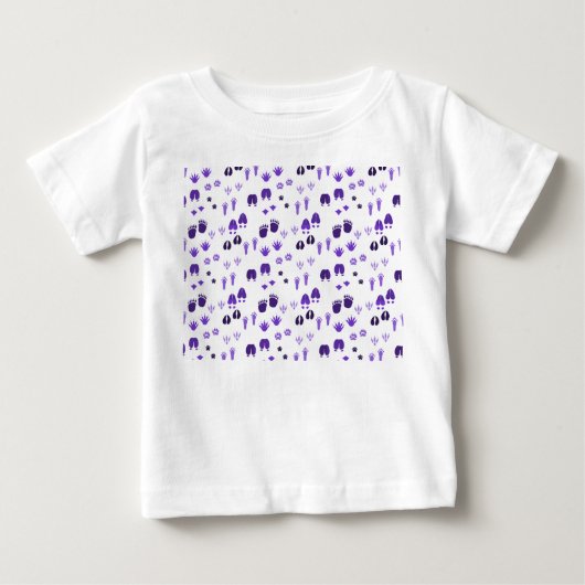 冬の足跡 ベビーTシャツ (正面)