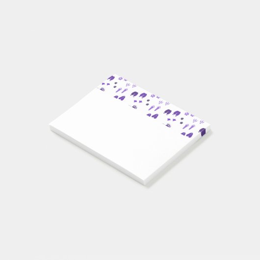 冬の足跡 ポストイット (アングル)