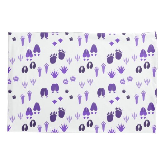 冬の足跡 枕カバー (裏面)