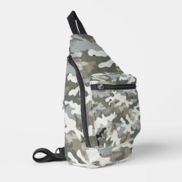 冬の軍用迷彩パターン スリングバッグ
