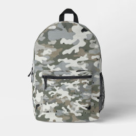 冬の軍用迷彩パターン プリントバックパック