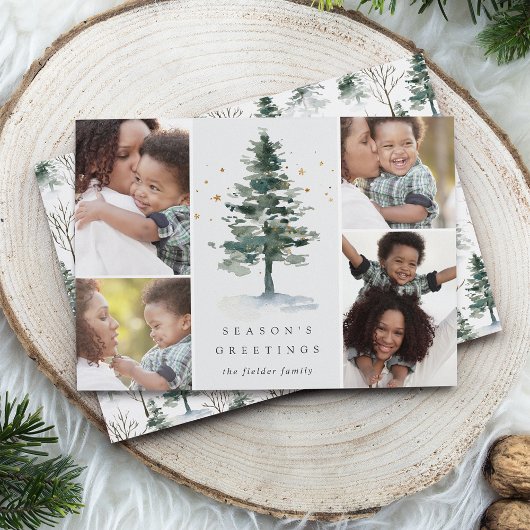 冬の輝き |写真コラージュカード シーズンカード