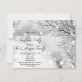 冬の輝くクリスマスパーティー 招待状 (正面)