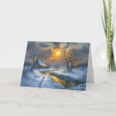 冬の輝くクリスマス カード (正面)