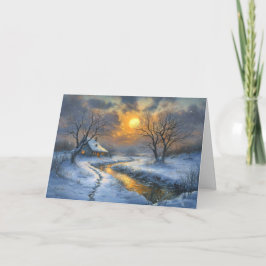 冬の輝くクリスマス カード