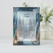 冬の輝く松の結婚霜 エンクロージャーカード (スタンド正面)