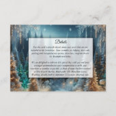 冬の輝く松の結婚霜 エンクロージャーカード (正面)