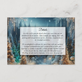 冬の輝く松の結婚霜 エンクロージャーカード