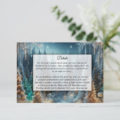 冬の輝く松の結婚霜 エンクロージャーカード (スタンド正面)