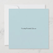 冬の輝く松の結婚霜 招待状 (裏面)