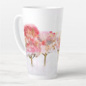 冬の輝く赤 カフェラテマグ (左アングル)