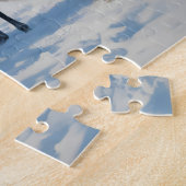 冬の農園で黒いアパロオーサの馬 ジグソーパズル (側面)