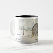 冬の農場のマグ ツートーンマグカップ (正面左)