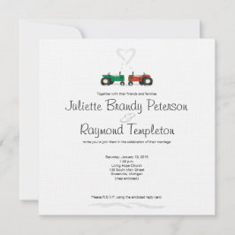 冬の農場ウェディング招待状 招待状