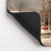 冬の農場構内 マウスパッド (コーナー)